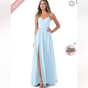 Azazie Cora Sky Blue Dress
